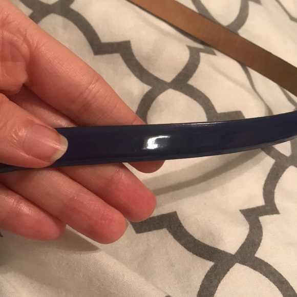 J. Crew like new blue patent leather belt - Picture 4 of 4